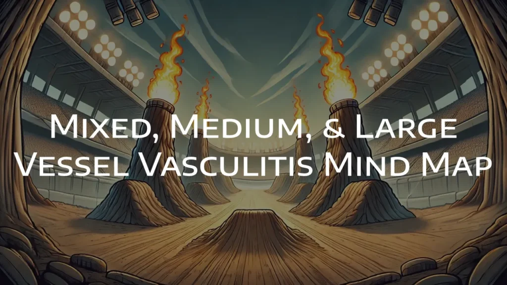 Mixed, Medium, and Large Vessel Vasculitis Mind Map DermatoGraphix Dermnemonics